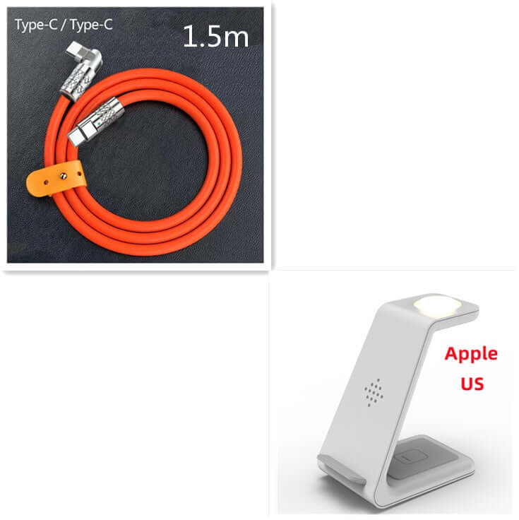 Future Tech 3 In 1 Fast Charging Station Wireless Charger 