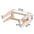 Future Tech Wooden laptop stand displaying a mobile phone, ideal for office and home use, showcasing a versatile design.