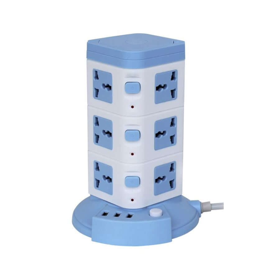 Future Tech 12-Way Tower Extension Lead with USB Ports
