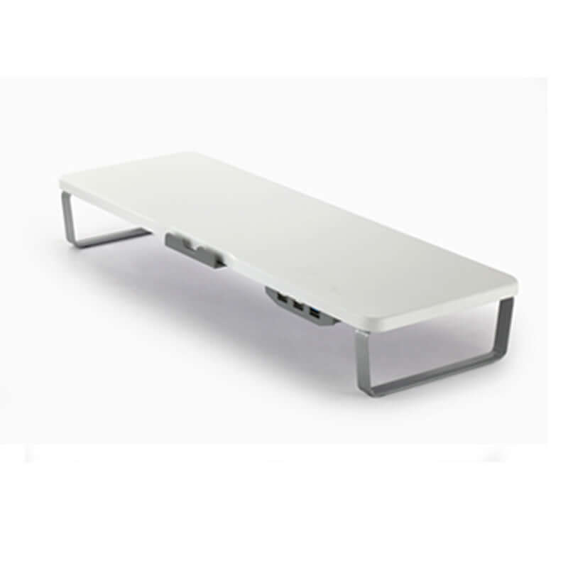 Future Tech Monitor lift stand laptop stand with charging in sleek design for organized workspace.