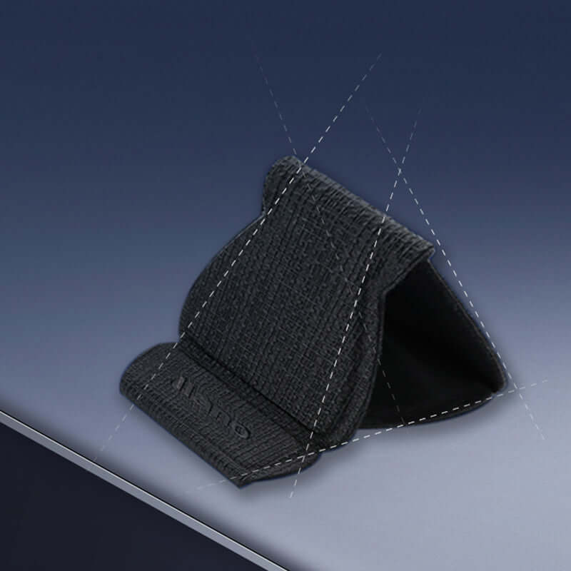 Future Tech Height adjustable laptop stand in black fabric design, perfect for enhancing your workspace with style and convenience.