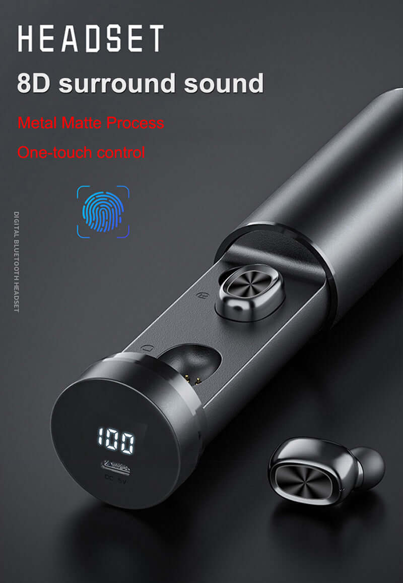 Future Tech Bluetooth 5.0 8D HiFi sports gaming earbuds