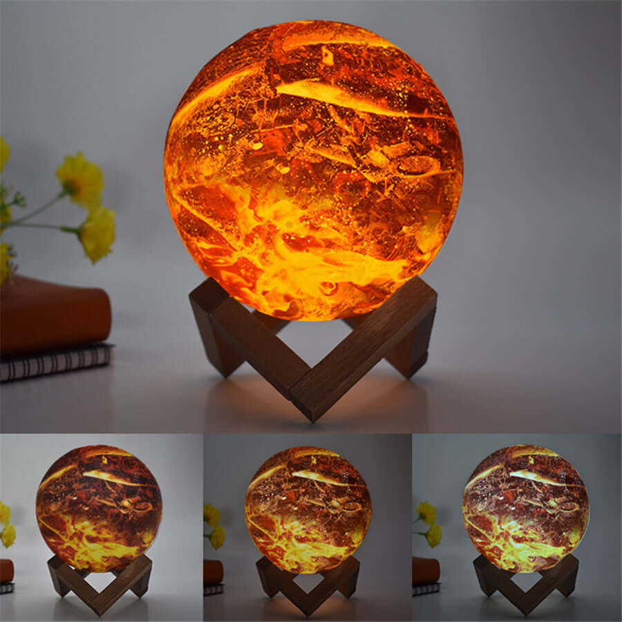 Future Tech painted flame LED 3D night light decor