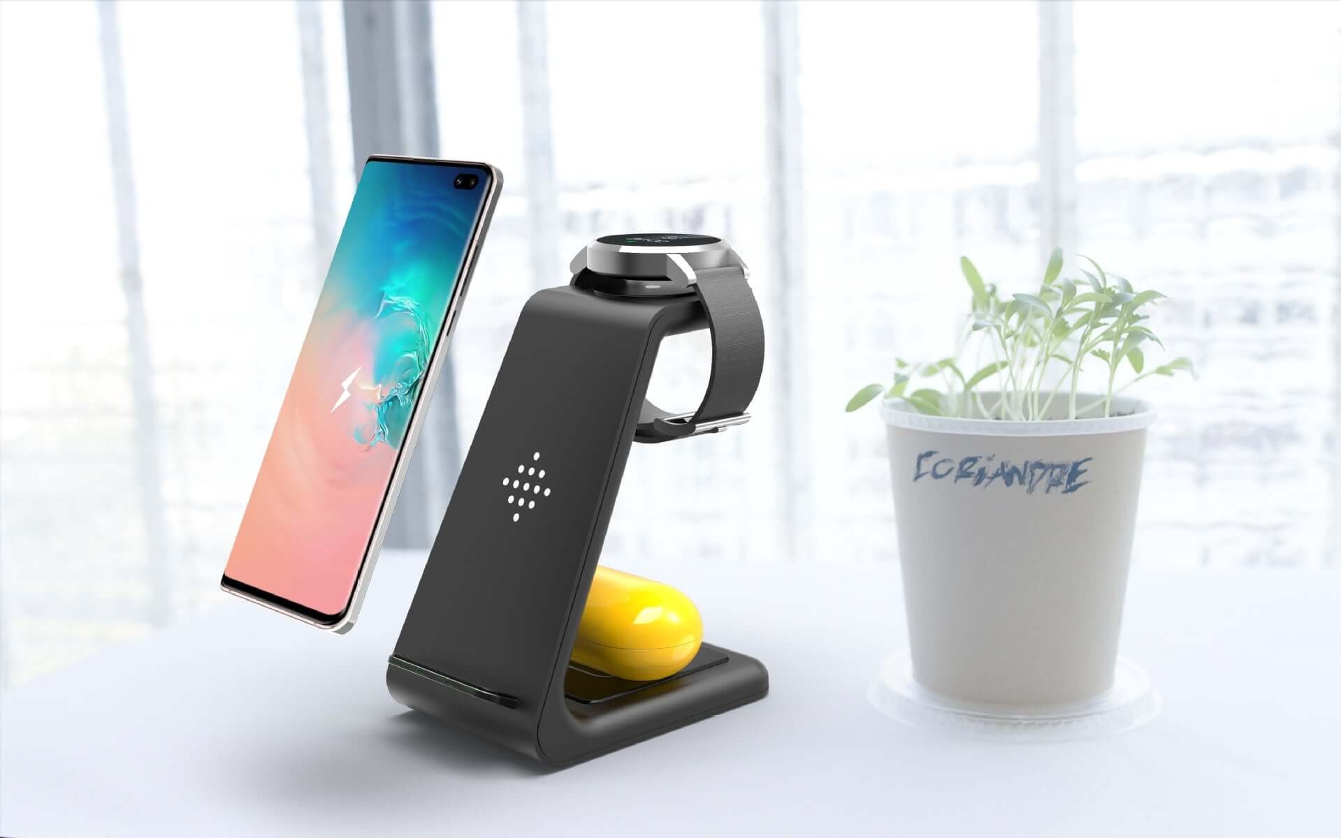 Future Tech 3 In 1 Fast Charging Station Wireless Charger 