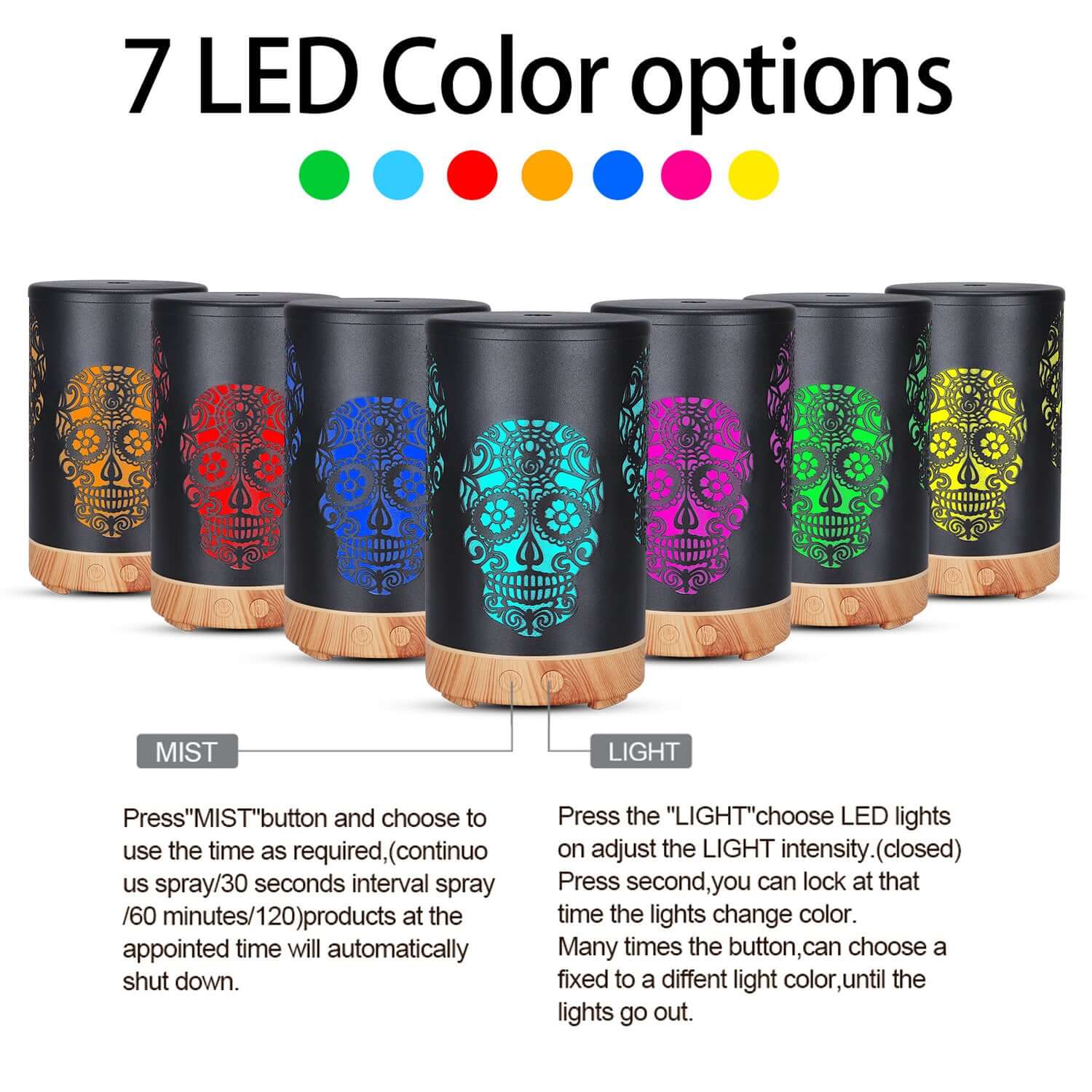 Future Tech skull head wrought iron aroma diffuser decor