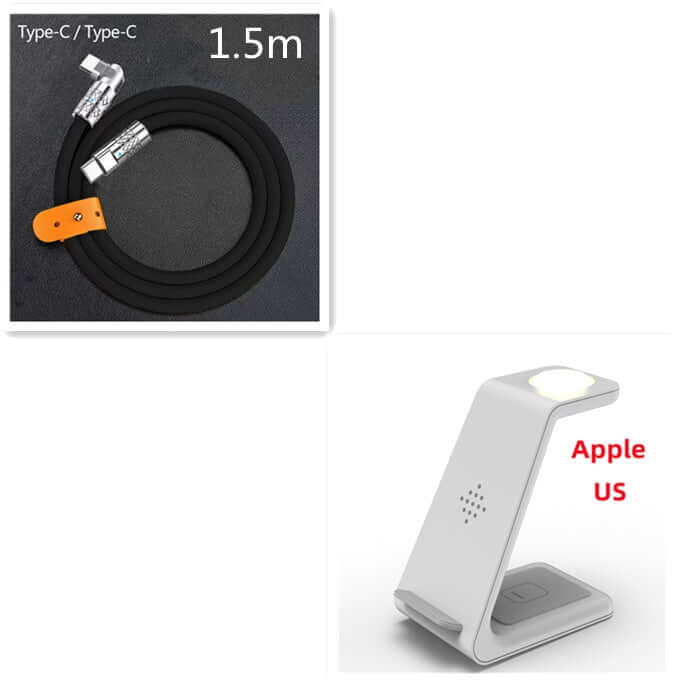 Future Tech 3 In 1 Fast Charging Station Wireless Charger 