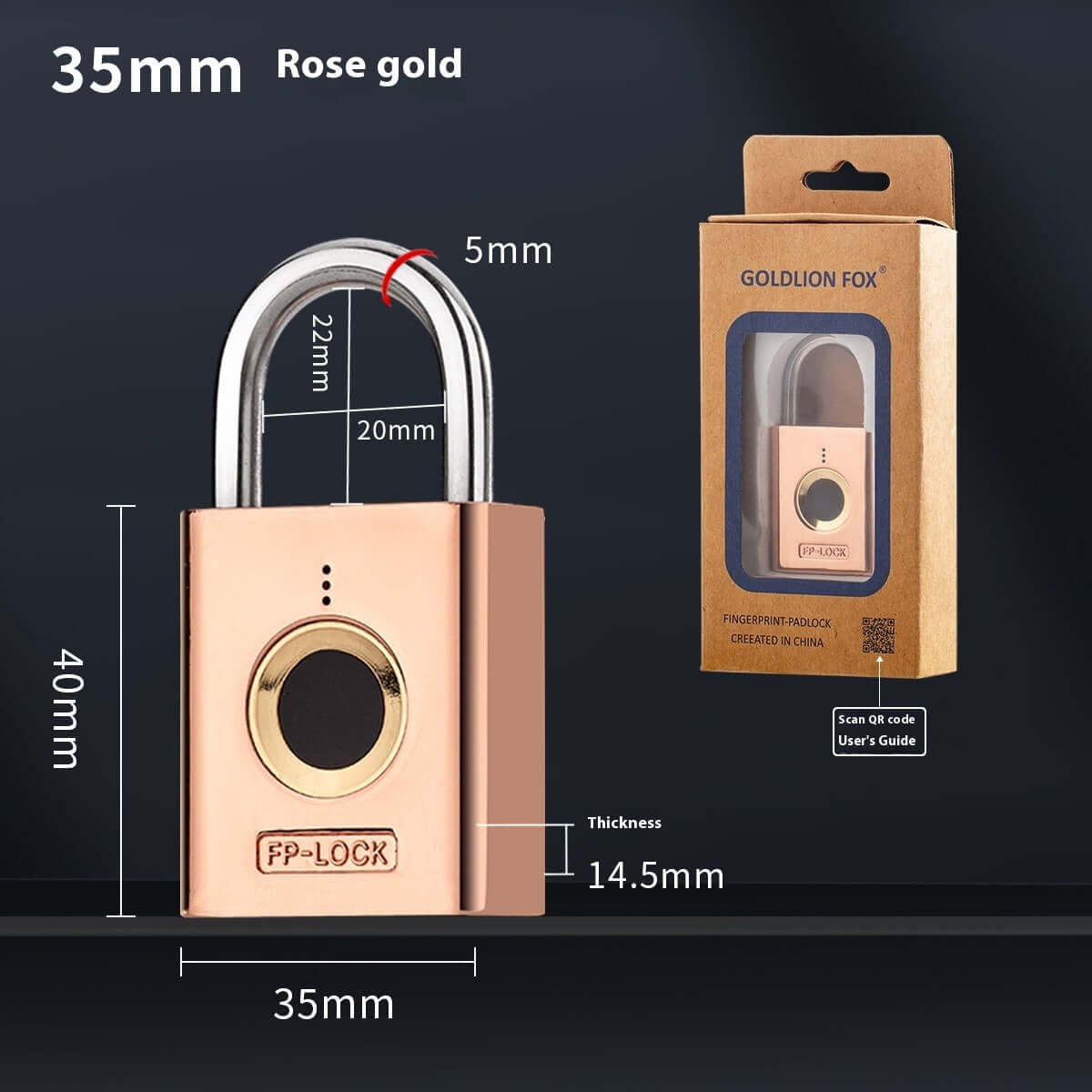 Future Tech Electric Home Technology Waterproof Fingerprint Padlock