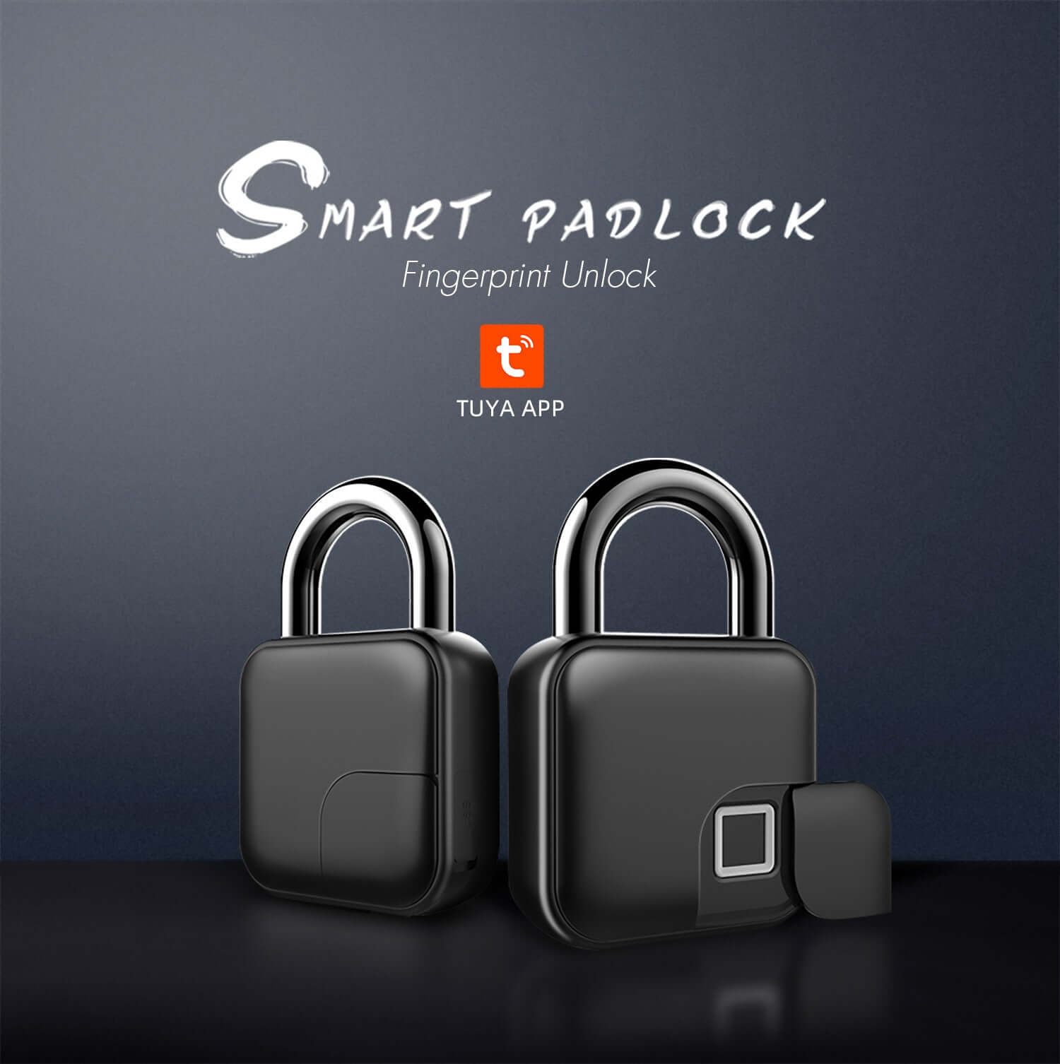 Future Tech Smart Fingerprint Padlock Bluetooth Dorm Anti-theft Lock Remote