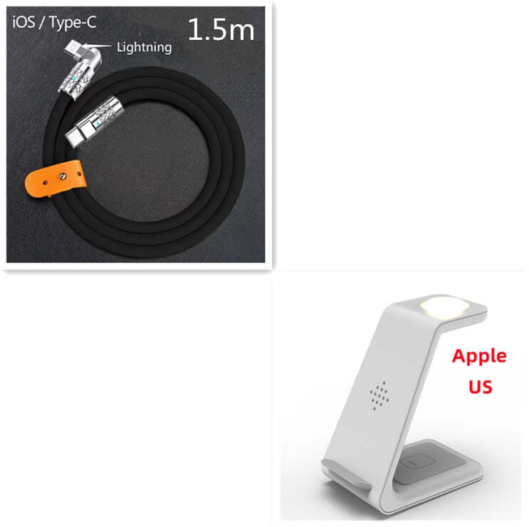 Future Tech 3 In 1 Fast Charging Station Wireless Charger 