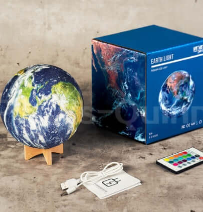 Future Tech 3D printed moon earth lamp night light