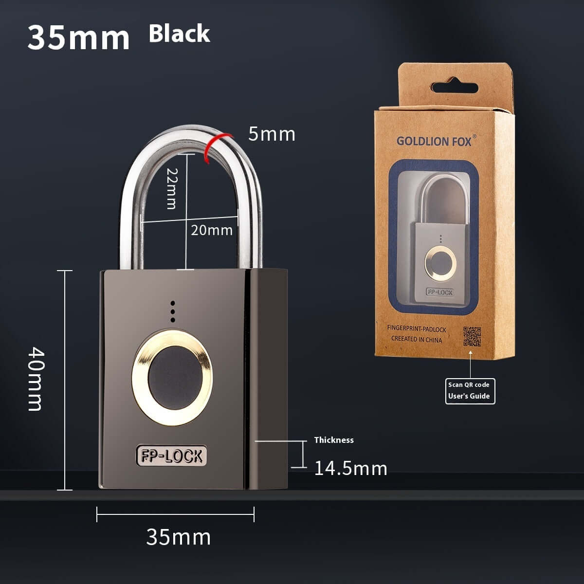 Future Tech Electric Home Technology Waterproof Fingerprint Padlock