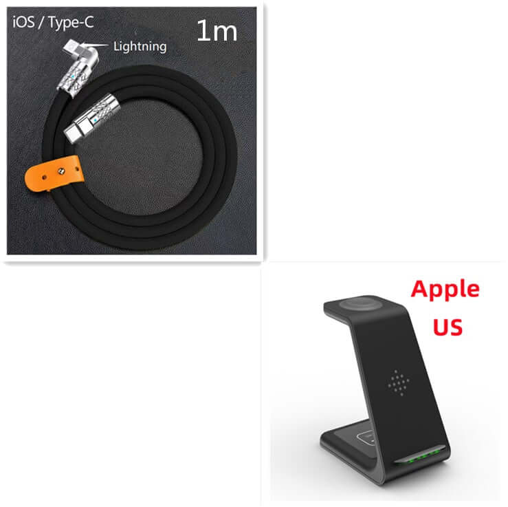 Future Tech 3 In 1 Fast Charging Station Wireless Charger 