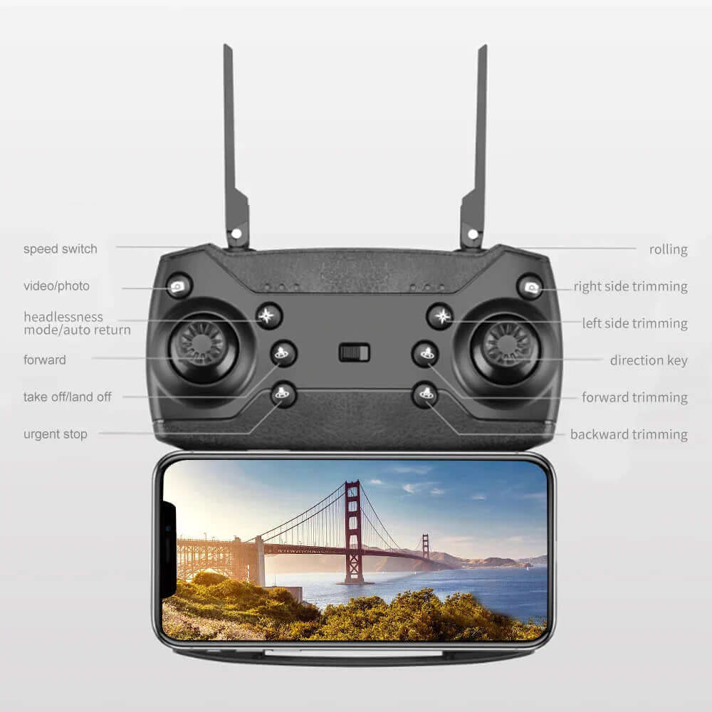  Future Tech E88 Pro Foldable Quadcopter Drone - WIFI, Altitude Hold