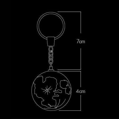 Future Tech moon lamp LED keychain portable light