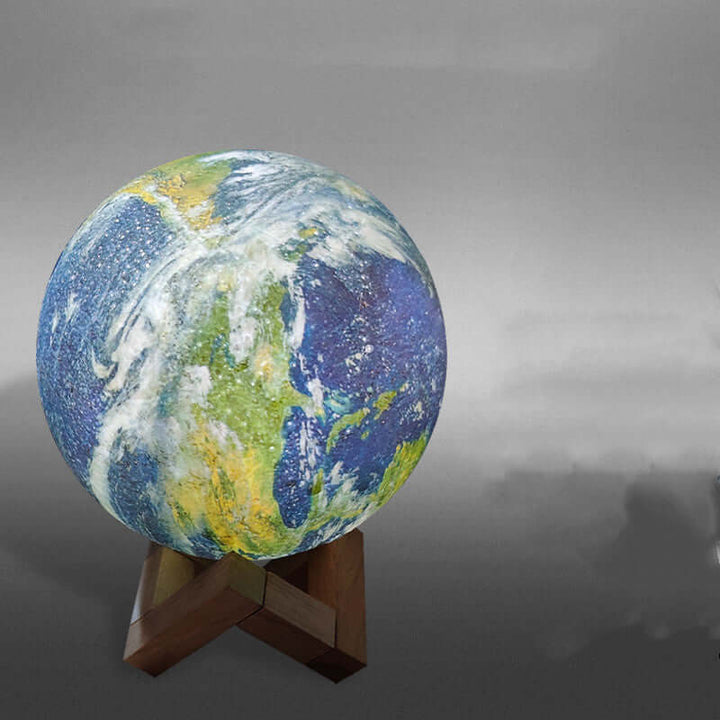 Future Tech 3D printed moon earth lamp night light
