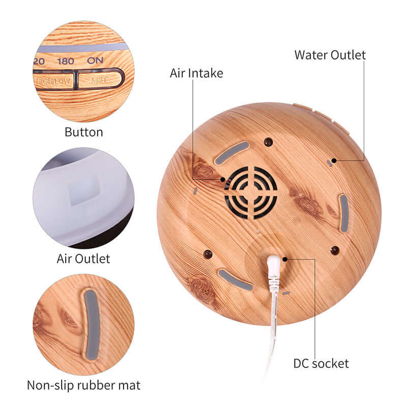 Future Tech wood grain aroma diffuser for home and office