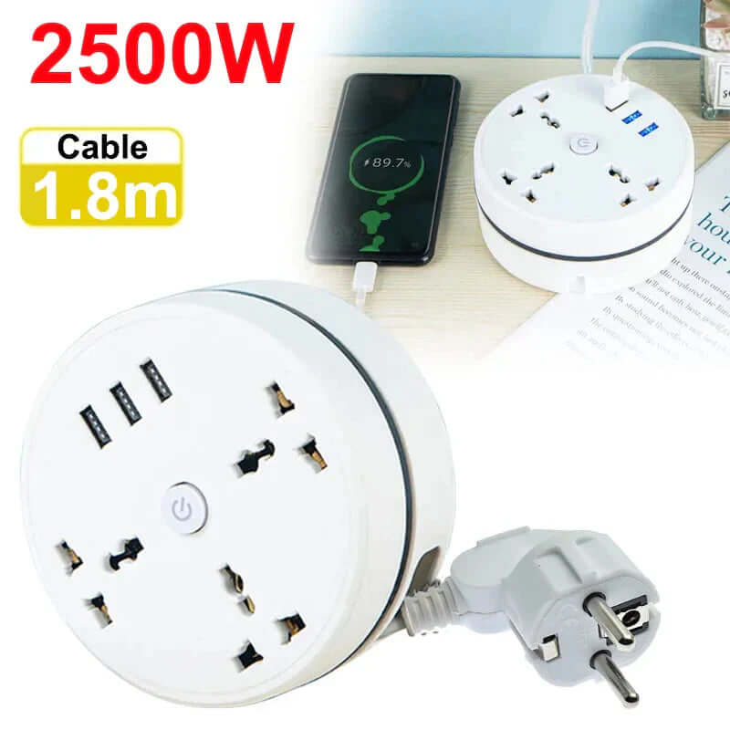 Future Tech EU Plug AC Outlet Smart Home Power Strip 