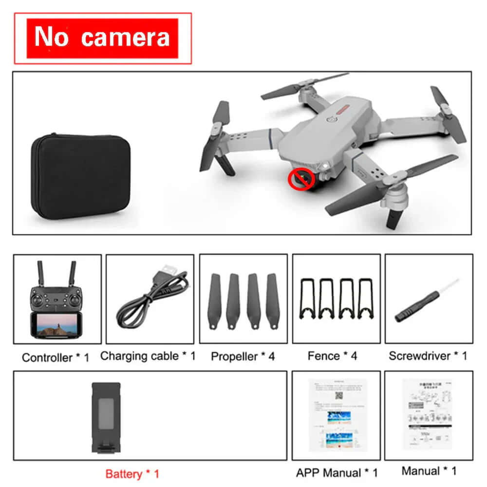  Future Tech E88 Pro Foldable Quadcopter Drone - WIFI, Altitude Hold