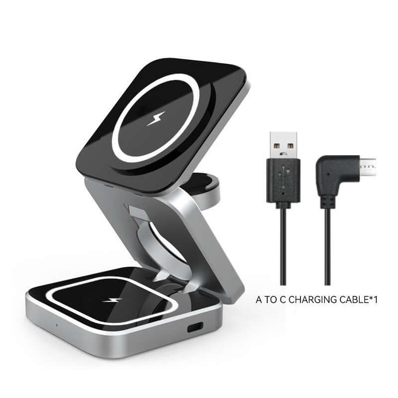 Future Tech foldable wireless charger station - 3 in 1 Convenience