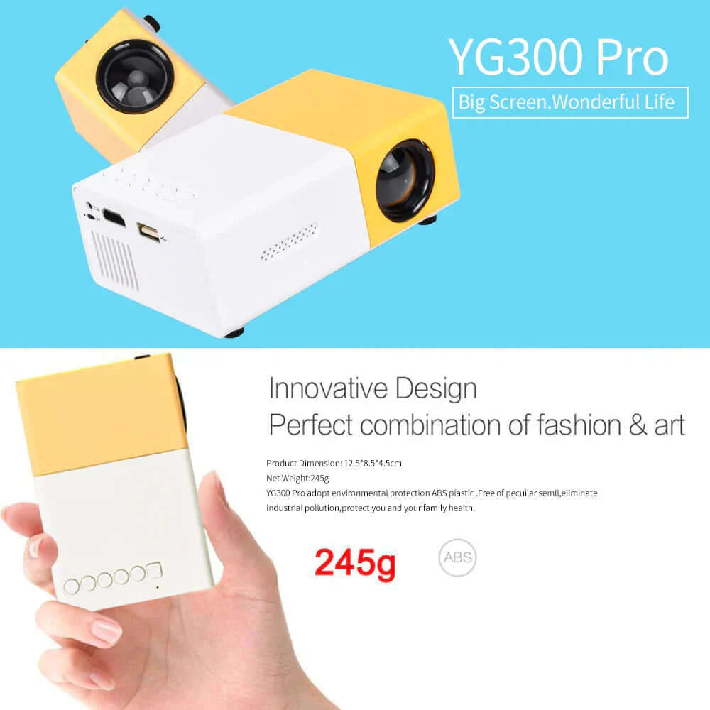 Future Tech Mini Projector – 1080P Full HD Support, 