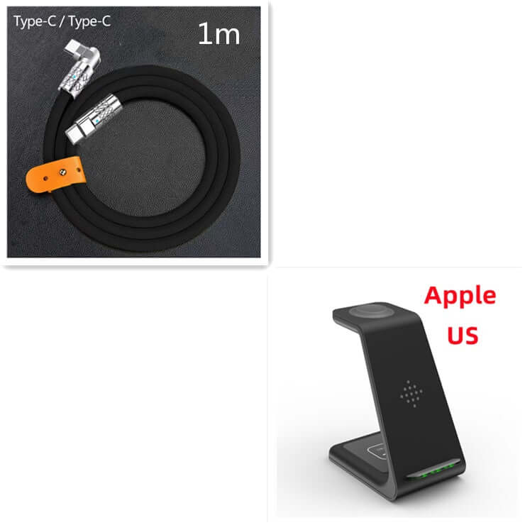 Future Tech 3 In 1 Fast Charging Station Wireless Charger 