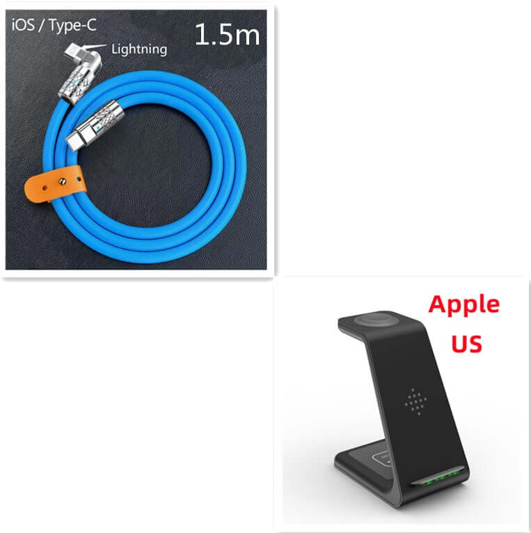 Future Tech 3 In 1 Fast Charging Station Wireless Charger 