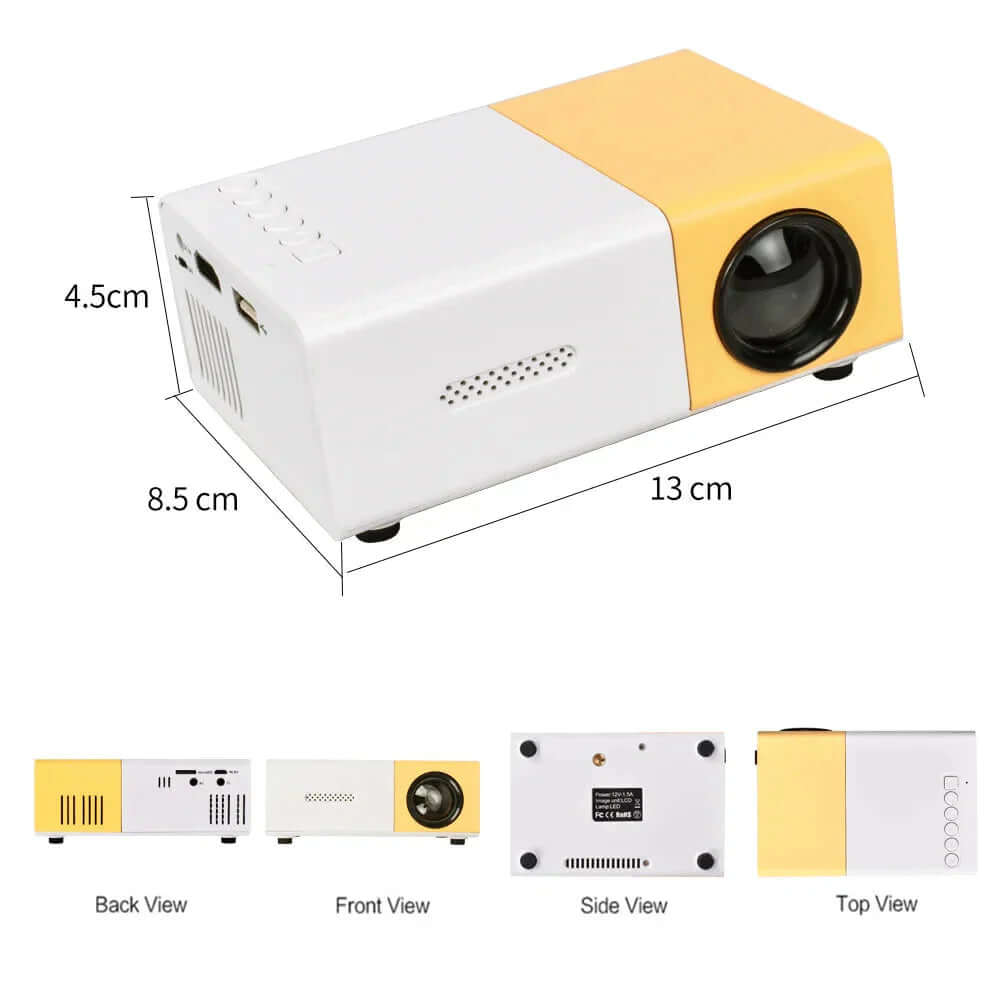 Future Tech Mini Projector – 1080P Full HD Support, 