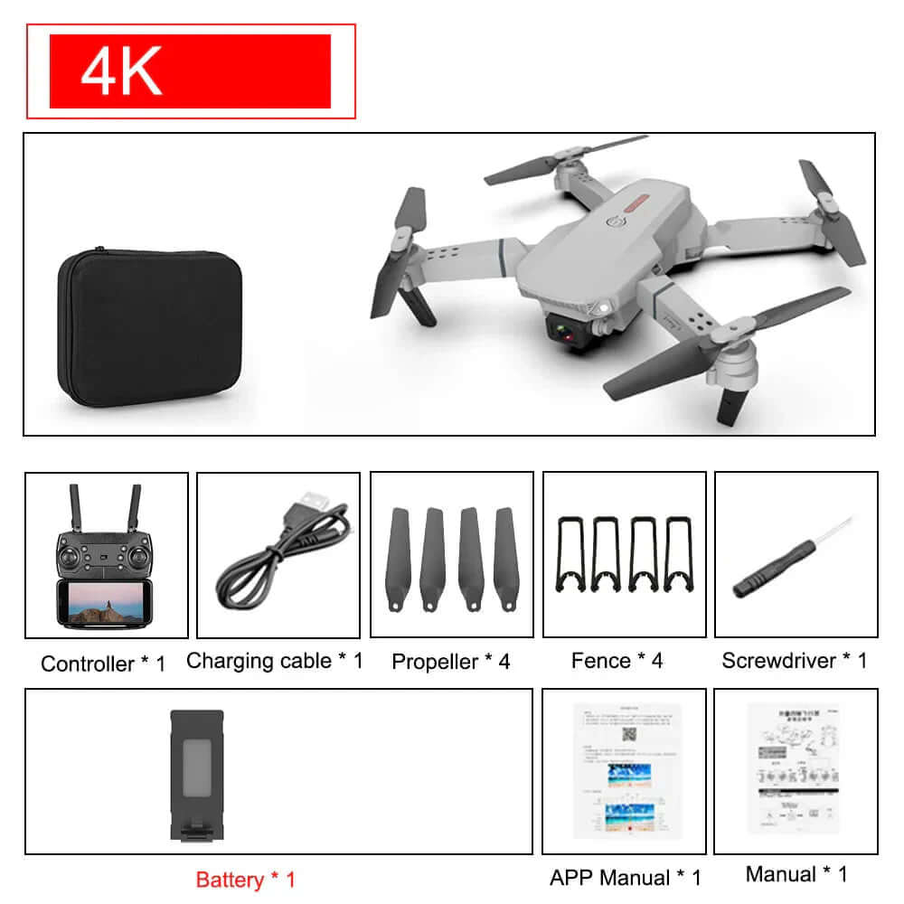  Future Tech E88 Pro Foldable Quadcopter Drone - WIFI, Altitude Hold